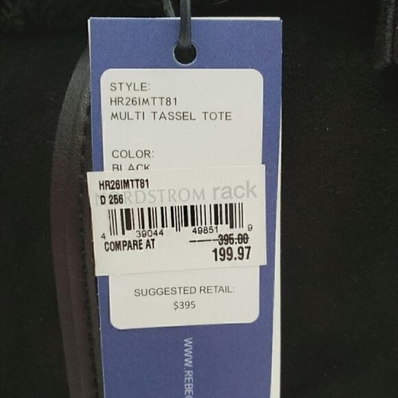 Rebecca Minkoff Black Multi Tassel Suede Tote, Blake Suede Shoulder Bag NWT - Picture 5 of 5